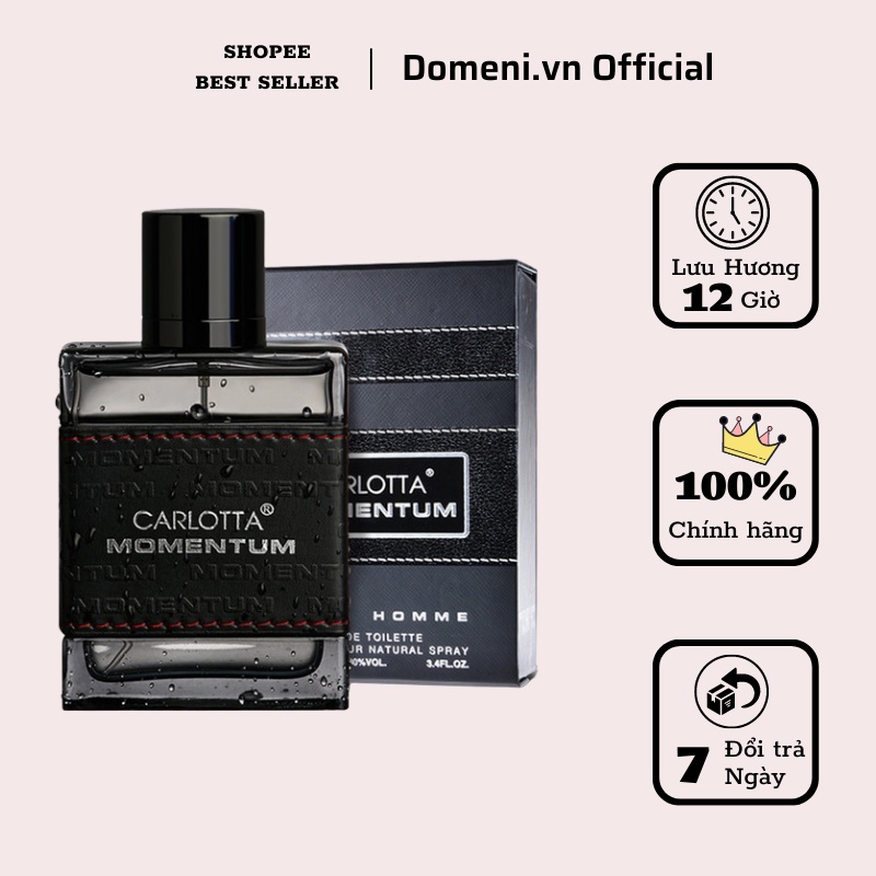 Nước Hoa Nam Thơm Lâu Carlotta Momentum Cologne 100ml Mùi Thơm Nam Tính