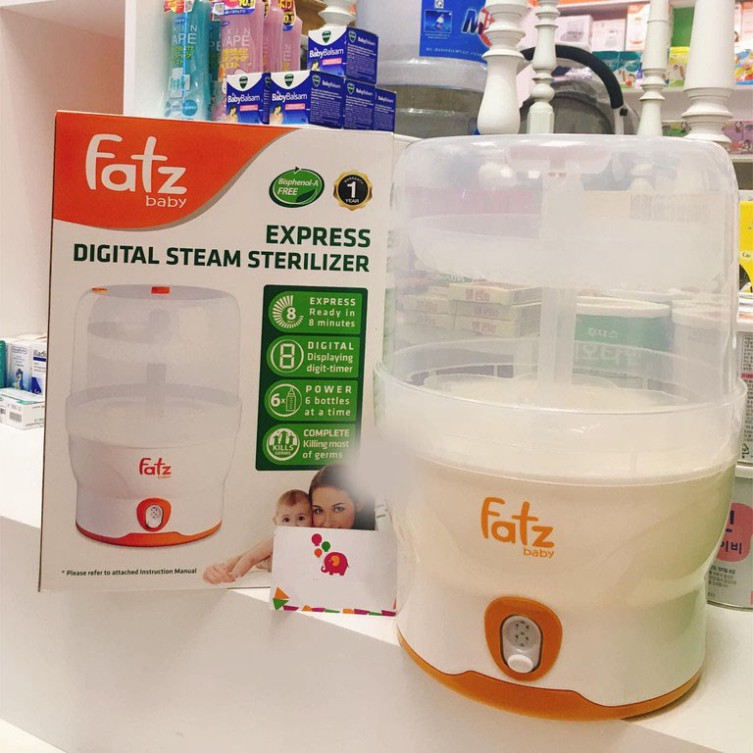 Máy tiệt trùng hơi nước điện tử 6 bình sữa Fatzbaby / FB4028SL