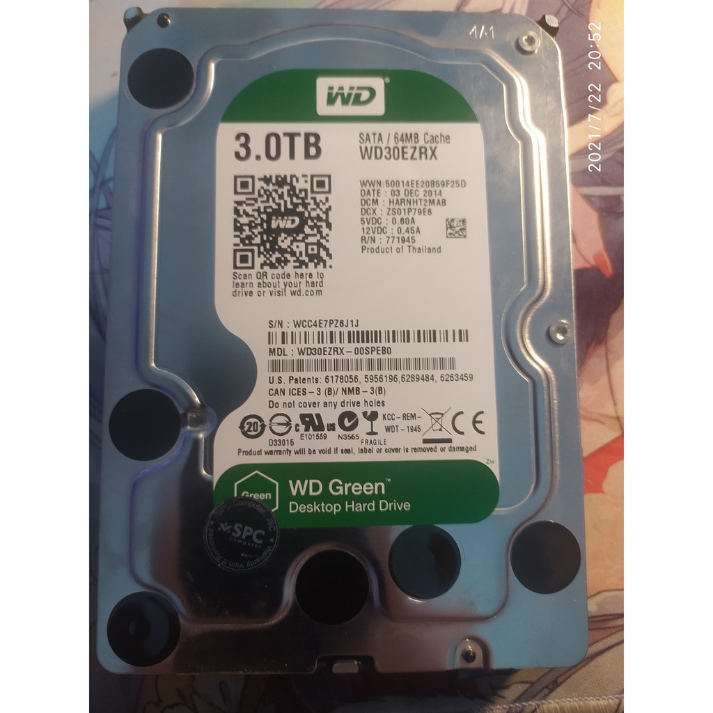 Ổ cứng WD Blue 1TB - 3TB 3.5 inch SATA III 64MB Cache 7200RPM WD10EZEX -2ND