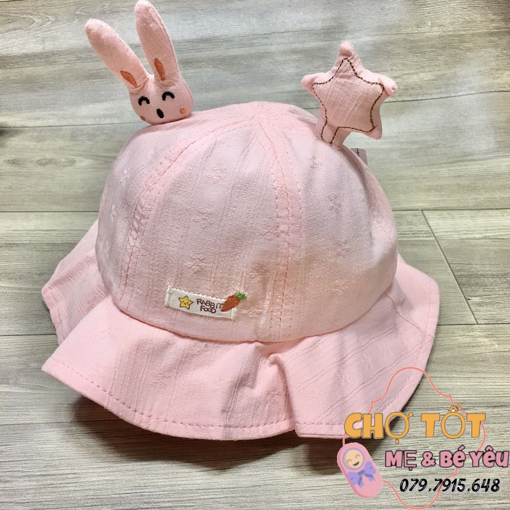 [ẢNH THẬT] Mũ, Nón Tai Bèo Cho Bé Gái Tai Thỏ Đáng Yêu 6-18 tháng