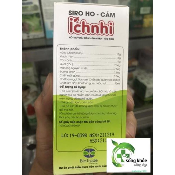 ( CHÍNH HÃNG) SIRO HO ÍCH NHI- hỗ trợ giảm ho