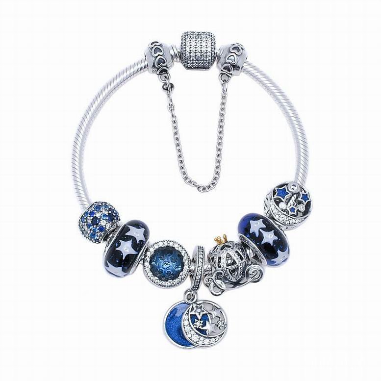 Hộp Hạt Cườm Pandoraboracelet C I Naingift Bằng Bạc 925  BluePandoraBone Hộp Đại Dương Cho Nữ