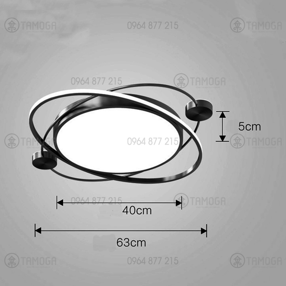 Đèn ốp trần hình tròn cho phòng khách TAMOGA  mã OT 1014