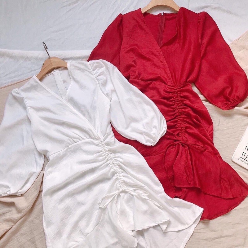 Đầm đuôi cá nhún eo tay dài siêu đẹp | BigBuy360 - bigbuy360.vn