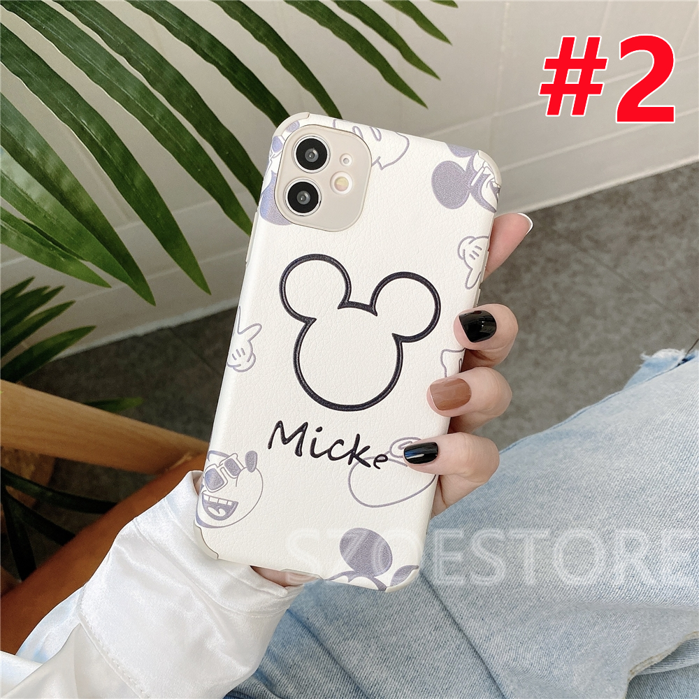 Fashion Mickey Minnie Mouse Skin-Friendly Lambskin Soft Phone Case for Xiaomi RedmiNote10 RedmiNote9 Redmi9A