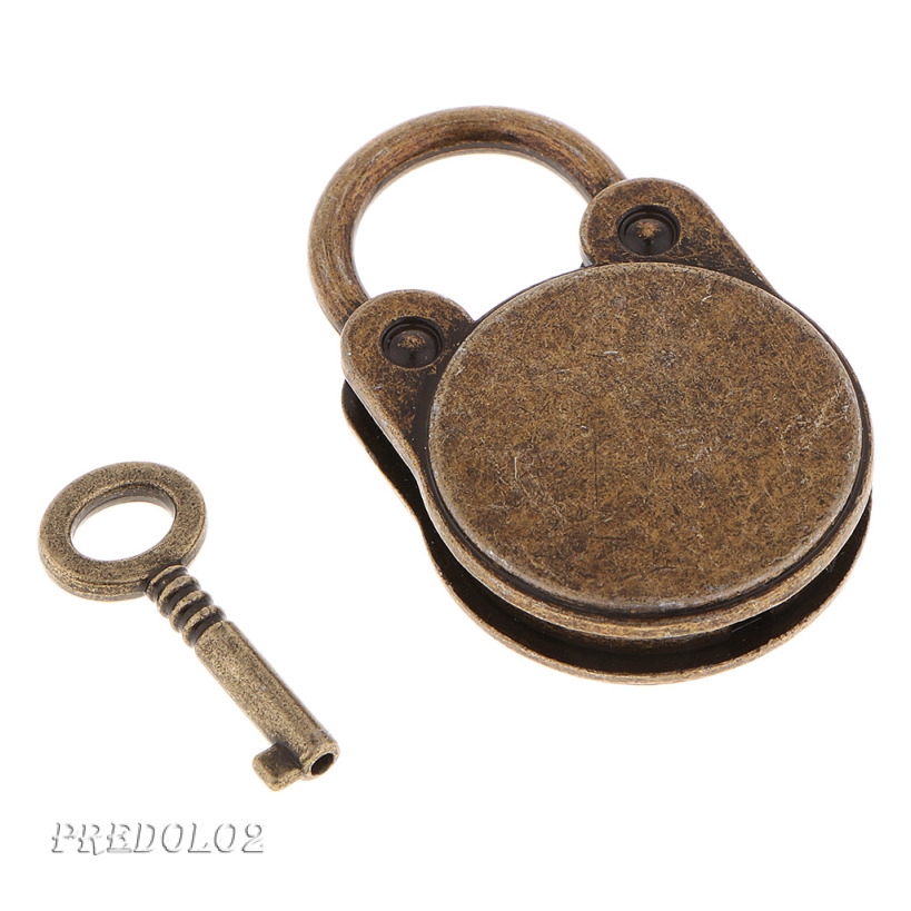 Antique Alloy Mini Padlocks with Key for Handbag Small Luggage Bronze