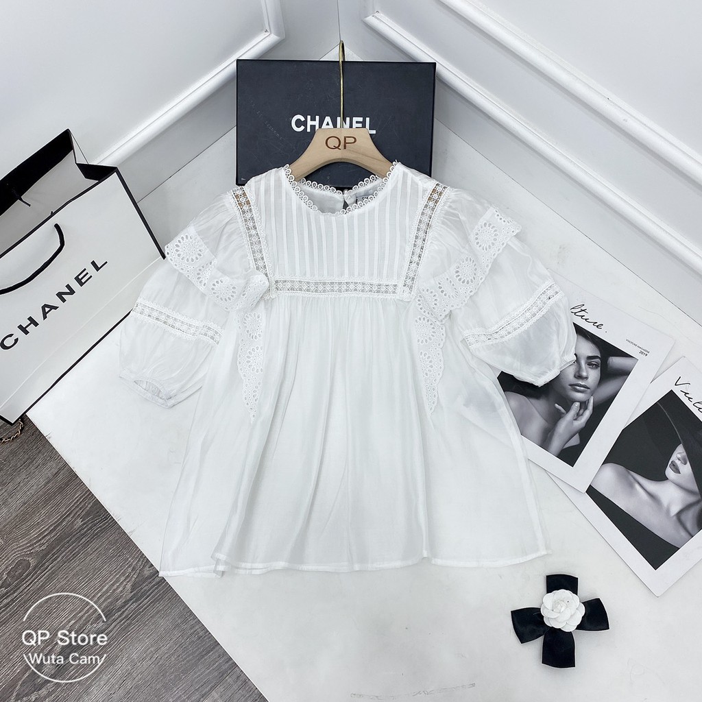 [KÈM QUÀ TẶNG] Sơ mi trắng nữ cổ ren cực xinh Zulyshop | BigBuy360 - bigbuy360.vn