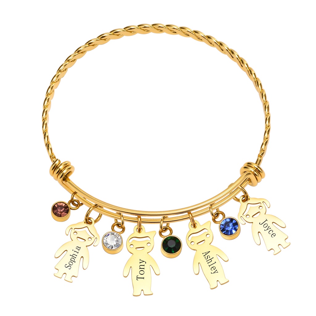 Vnox Vòng Tay Đá CZ Tùy Chỉnh Cho Nam Và Nữ