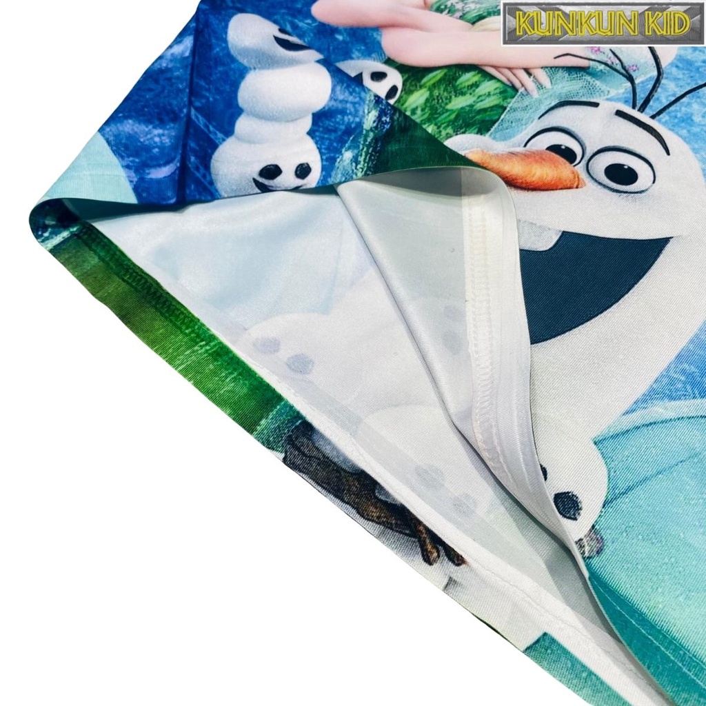 Quần áo bé gái Thun lạnh in hoạt hình Elsa nữ hoàng băng giá Kunkun Kid TP038 - Đồ bộ trẻ em size đại 10kg - 60kg