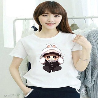 Áo thun nữ thần tượng BTS in hình chibi cao cấp mtt223 ( Trắng )