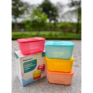 Set 4 hộp trữ đông 650ml tupperware màu mới