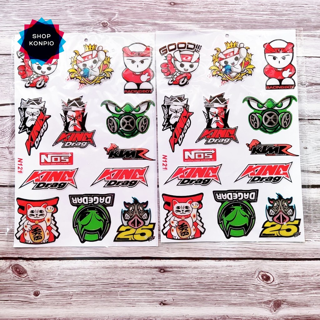 Bộ Tem Sticker RCB KingDrag Dập Nổi Cao Cấp Dán Xe Máy, Ô Tô, Mũ Bảo Hiểm, Chống Thấm Nước, Chống Bay Màu