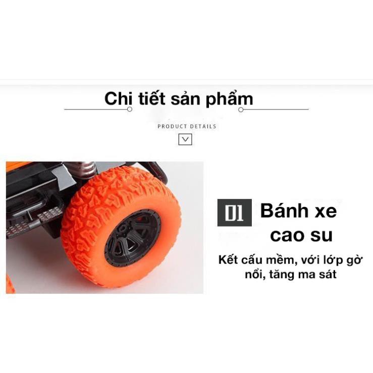 [ Siêu Hot] Xe địa hình leo núi điều khiển từ xa tốc độ cao, vượt mọi địa hình, bền bỉ chắc chắn (màu da cam)