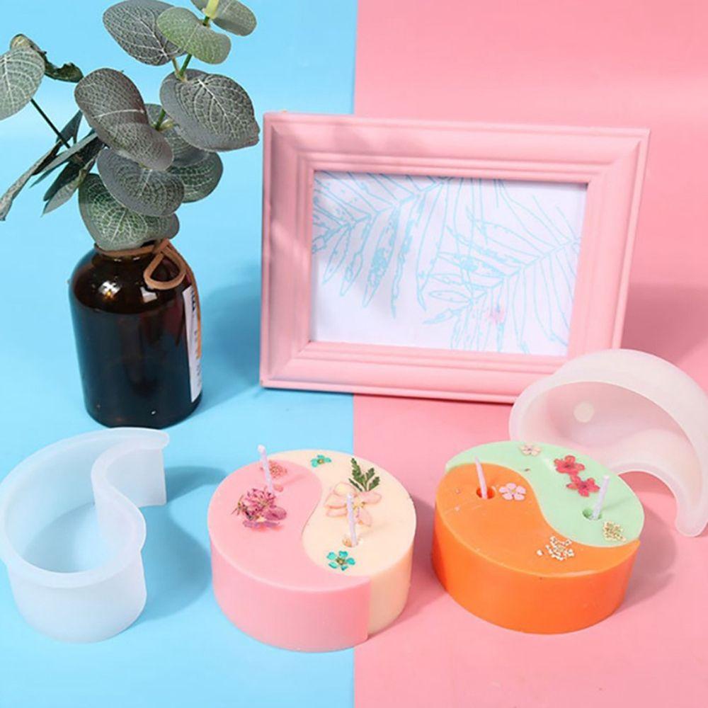 Khuôn Làm Nến Thơm Để Bàn Hình Âm Dương 3D Sáng Tạo