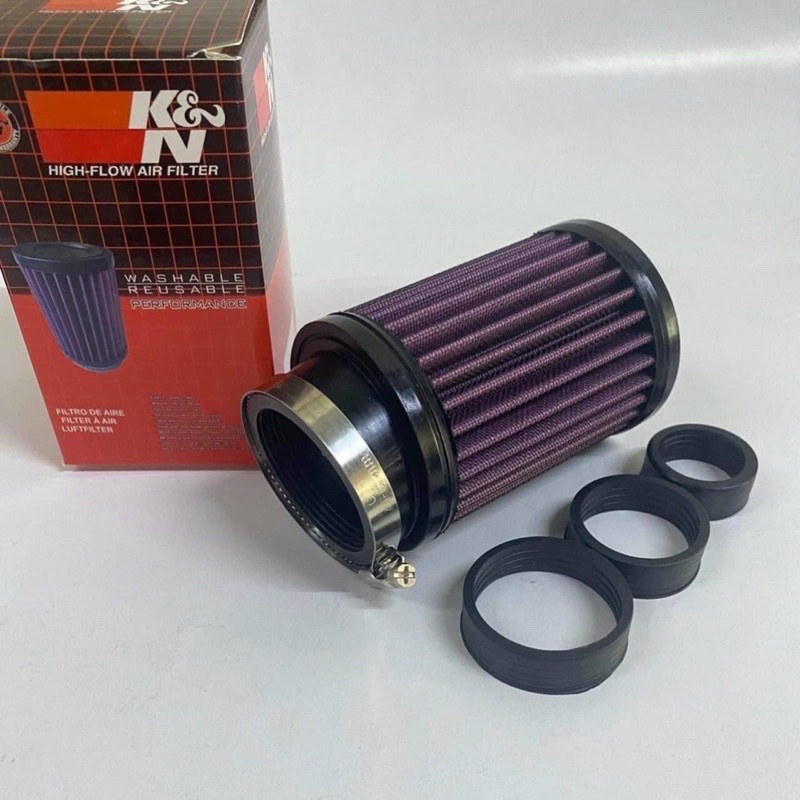 Lọc Gió Trụ K&amp;N 1280 Tặng Kèm 3 Co Gió Gắn Nhiều Họng Xăng