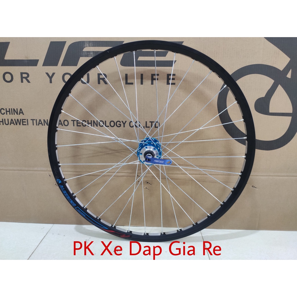 Bộ vành xe đạp thể thao 26 inch đan sẵn Moayo líp thả, phanh đĩa, Vành đan sẵn 26 inch - PK Xe Dap Gia Re