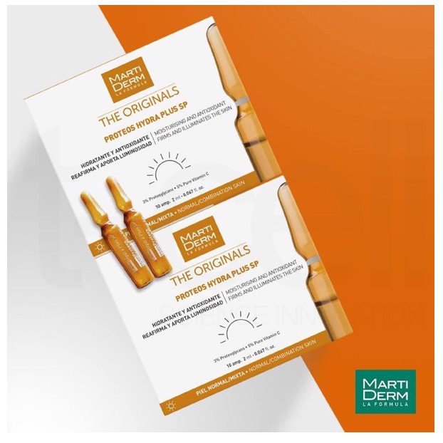 Set tinh chất dưỡng ẩm, làm săn chắc da MartiDerm The Originals Proteos Hydra Plus