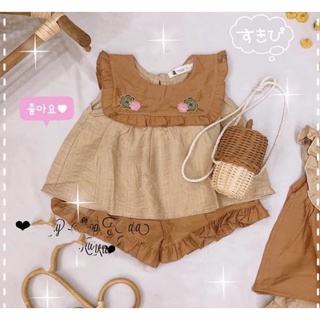 COMBO 2 BỘ ĐŨI NÂU BE BÈO CHO BÉ