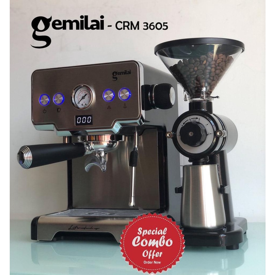 Combo máy pha cà phê Gemilai 3605 - 500N