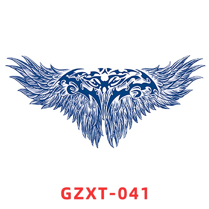 Miếng dán hình xăm tạm thời trên ngực kiểu đôi cánh chiết xuất thảo dược nước ép lâu trôi chống nước