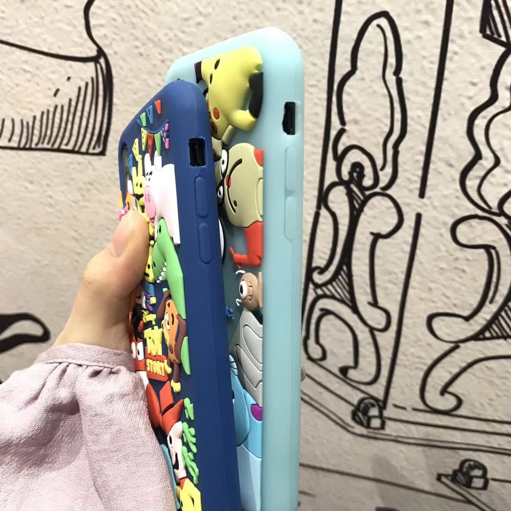 Ốp điện thoại hoạt hình dễ thương cho iPhone 11 Pro Max iphone12 12Pro 12mini 12promax X XS XR XS MAX 6 6s 7 8 Plus