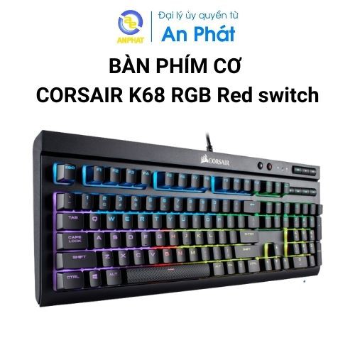 Bàn phím cơ Corsair K68 RGB Red switch