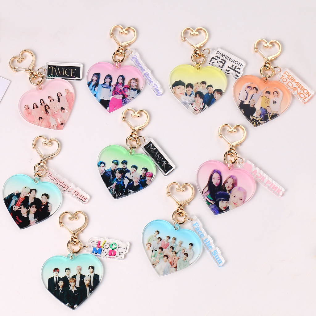 Móc Khóa Gắn Hình Thành Viên Nhóm Nhạc KPOP BANGTAN BOYS LISA JISOO aespa NCT DREAM TXT