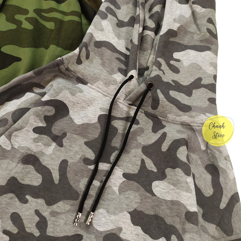 Áo Hoodie Camo Nam Nữ Form Rộng