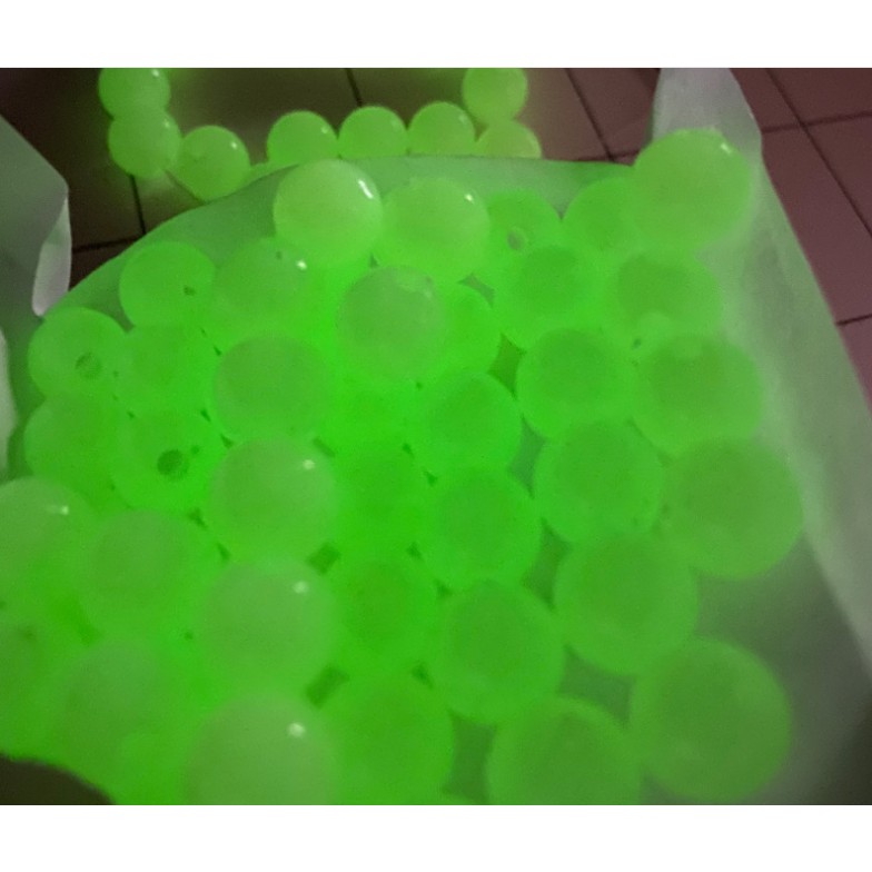 Chuỗi hạt acrylic dạ quang 4mm-16mm dùng làm trang sức thủ công