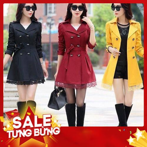 áo khoác tay dài phối ren -Hàng nhập khẩu