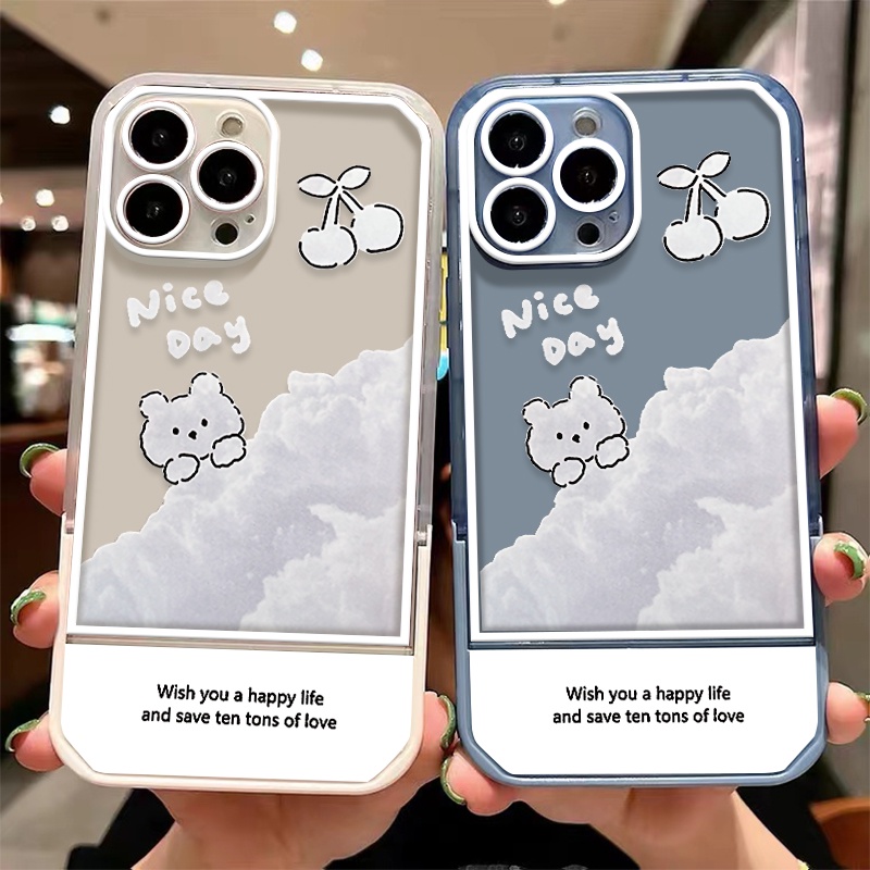 Ốp Điện Thoại Mềm Trong Suốt Chống Sốc In Hình Thỏ Dễ Thương Cho Iphone 13 7 8 Plus 11 12 Pro MAX XR XS MAX 6 6S SE 2020