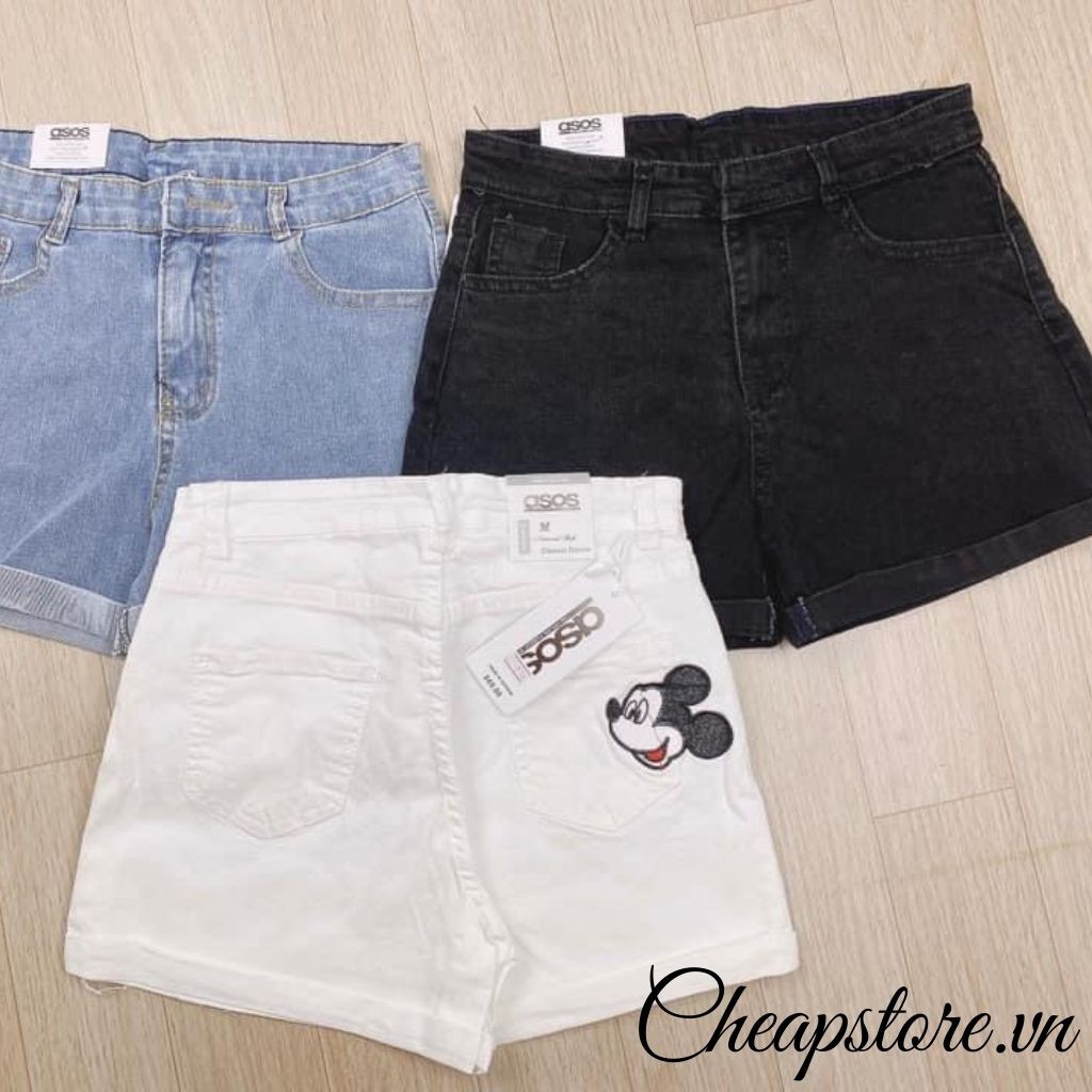 [Có video cận cảnh] Quần sooc nữ, quần sooc jean Mickey cute, siêu xinh B004 | BigBuy360 - bigbuy360.vn