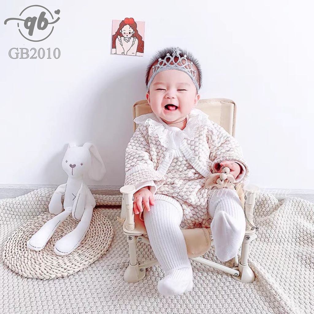 Quần Áo Trẻ Em Quỳnh Boutique Set Bộ Len Yếm Và Áo Khoác Cho Bé Gái