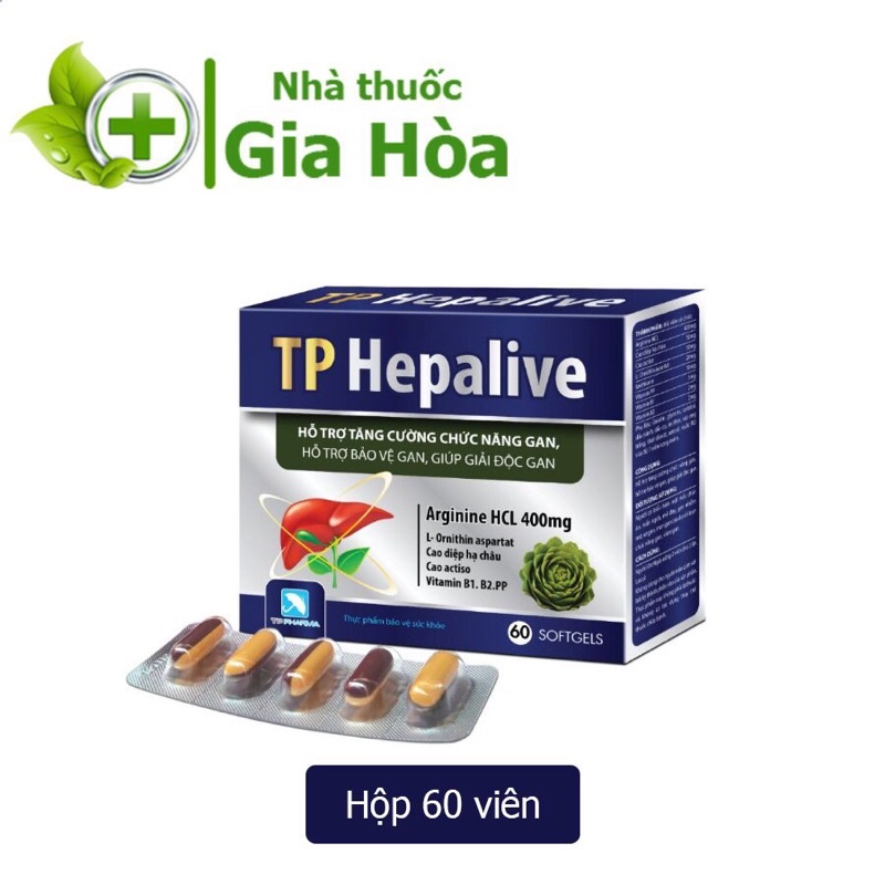 TP Hepalive - Viên uống giải độc gan, mát gan, tăng cường chức năng gan