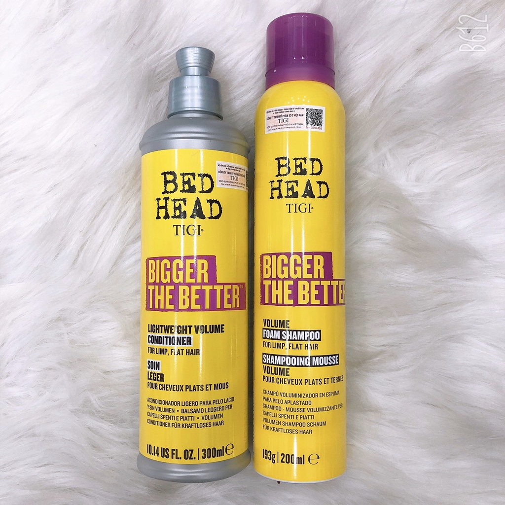 Combor Bộ gội xả tạo độ phồng cho tóc VOLUME BIGGER THE BETTER BED HEAD TIGI ( hàng chính hãng )