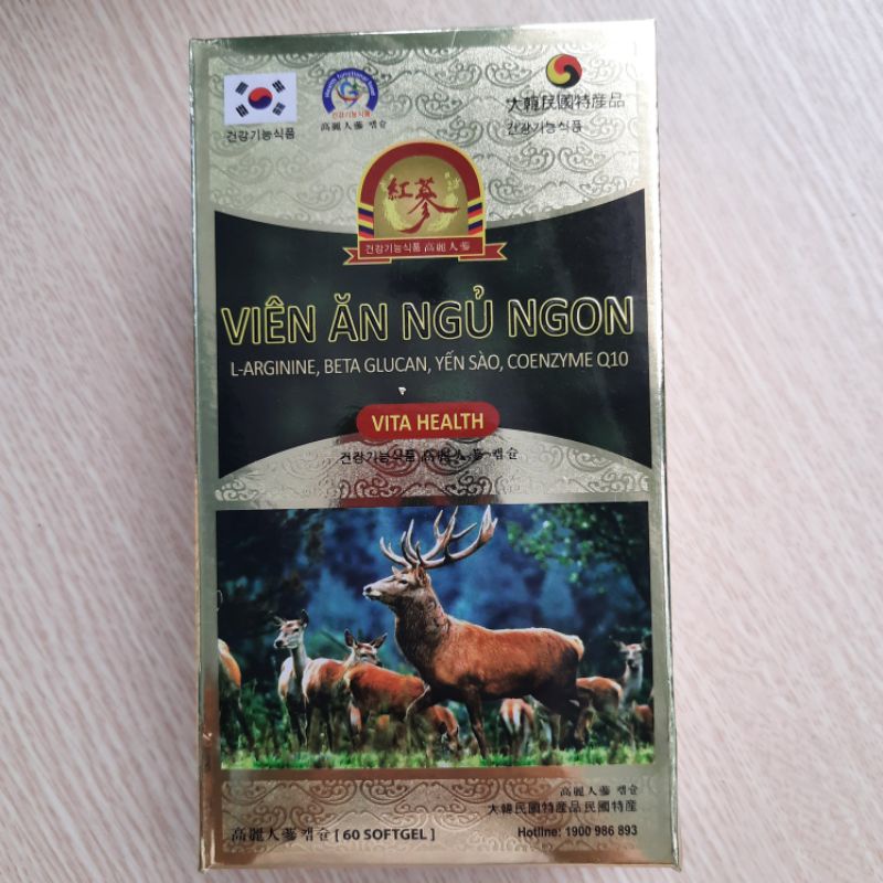 Viên ăn ngủ ngon VITA HEALTH bồi bổ cơ thể, dưỡng tâm an thần _Hộp 60 viên