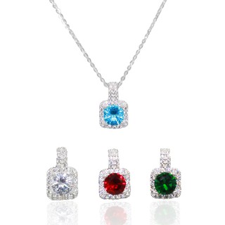Dây chuyền bạc mặt pha lê đính đá- Dây chuyền bạc Panmila