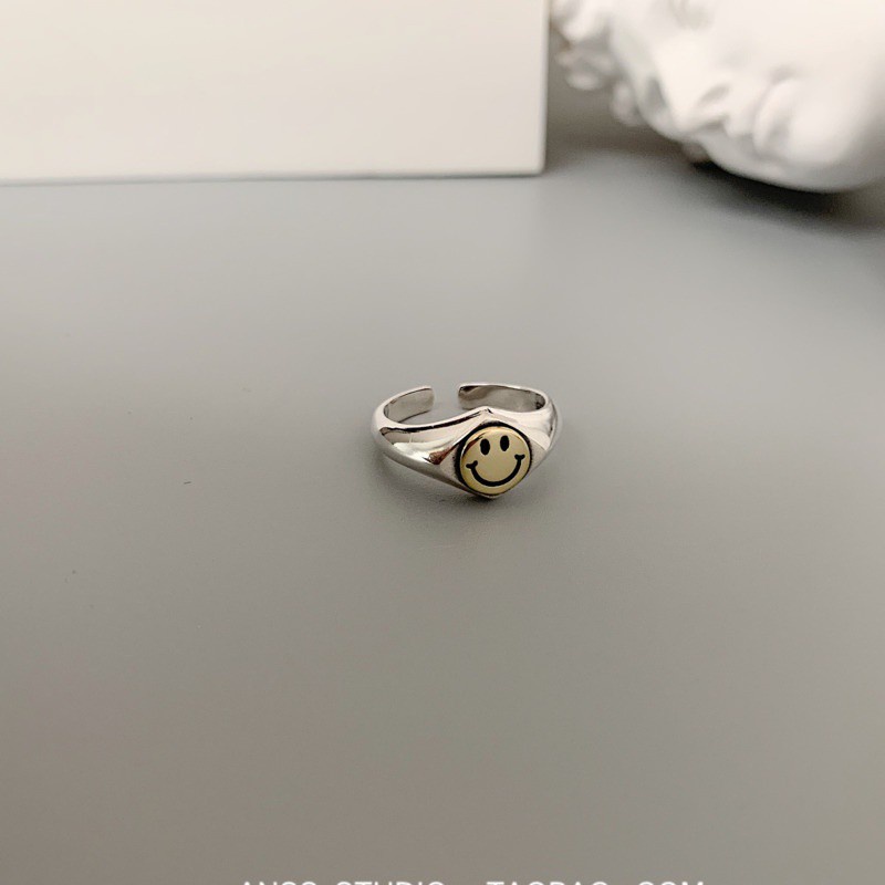 Nhẫn mở hình mặt cười dễ thương thời trang đơn giản dễ phối đồ