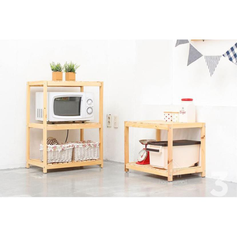 KỆ GỖ ĐỂ LÒ VI SÓNG 3 TẦNG - GỖ THÔNG NHẬP KHẨU - SIZE 60 X 80 CM | BigBuy360 - bigbuy360.vn