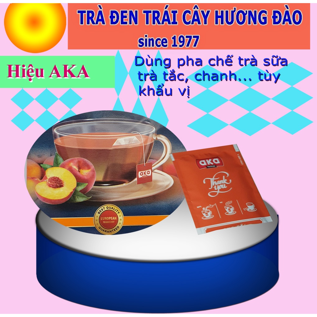 Trà Đào Túi Lọc Hiệu AKA, Hộp 20 Gói, Mỗi Gói 2g