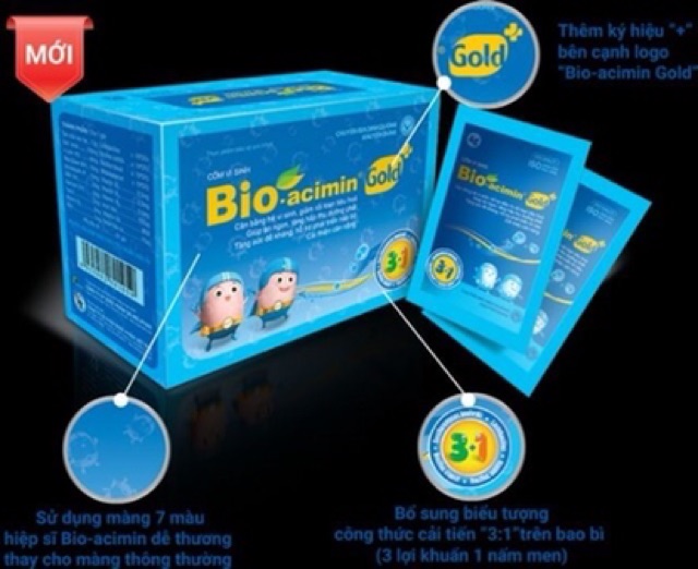 Cốm vi sinh Bio-acimin Gold tiêu hoá khoẻ - trẻ ăn ngon Bioacimin