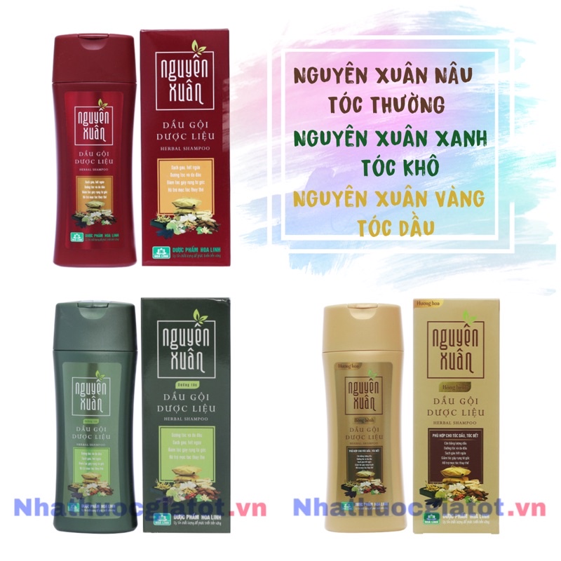 [Chai 200ml] Dầu Gội Dược Liệu Nguyên Xuân - Giúp dưỡng da đầu và dưỡng tóc từ gốc, hõ trợ giảm tóc gãy rụng