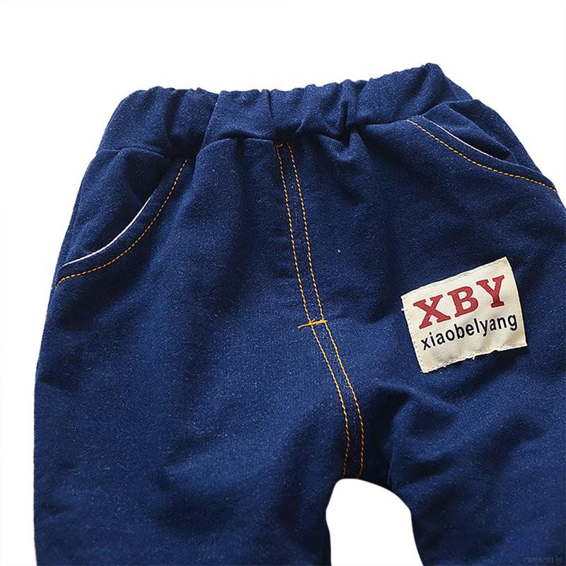 Set áo thun tay dài hoạ tiết vương miện + Quần jeans cho bé trai