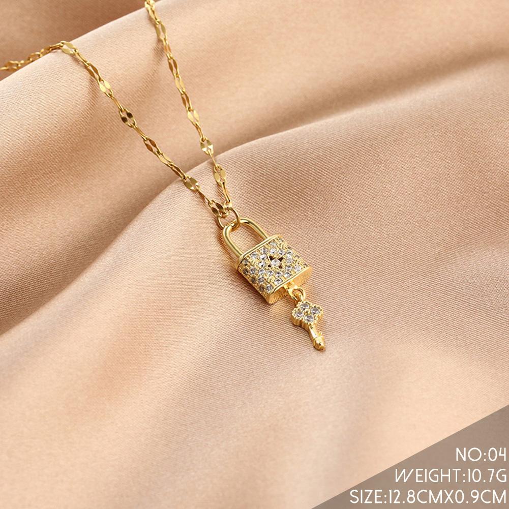 Vòng cổ Mặt Ổ Khóa Hạt Đậu Phộng Độc Đáo Thời Trang Cho Nữ