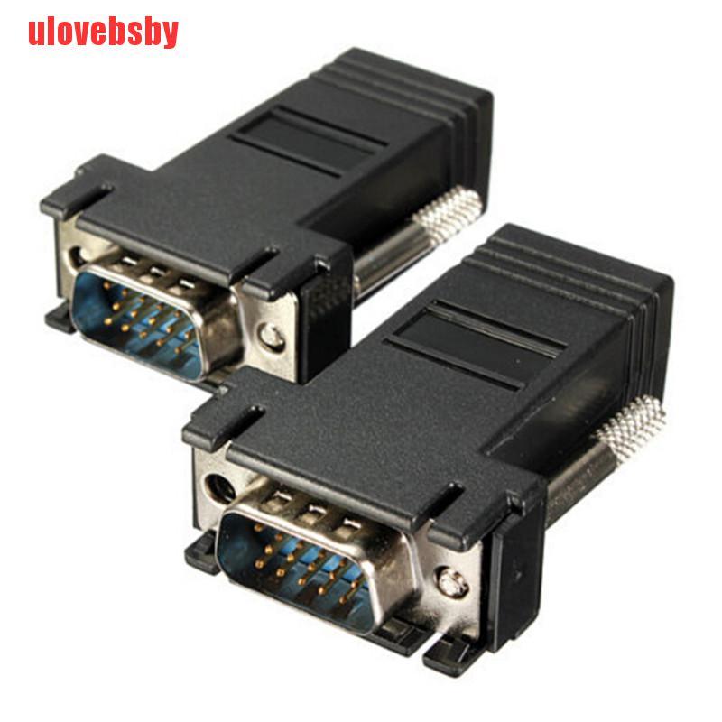 Đầu Chuyển Đổi Vga Rgb Hdbd Sang Lan Cat5 Cat6 Rj45