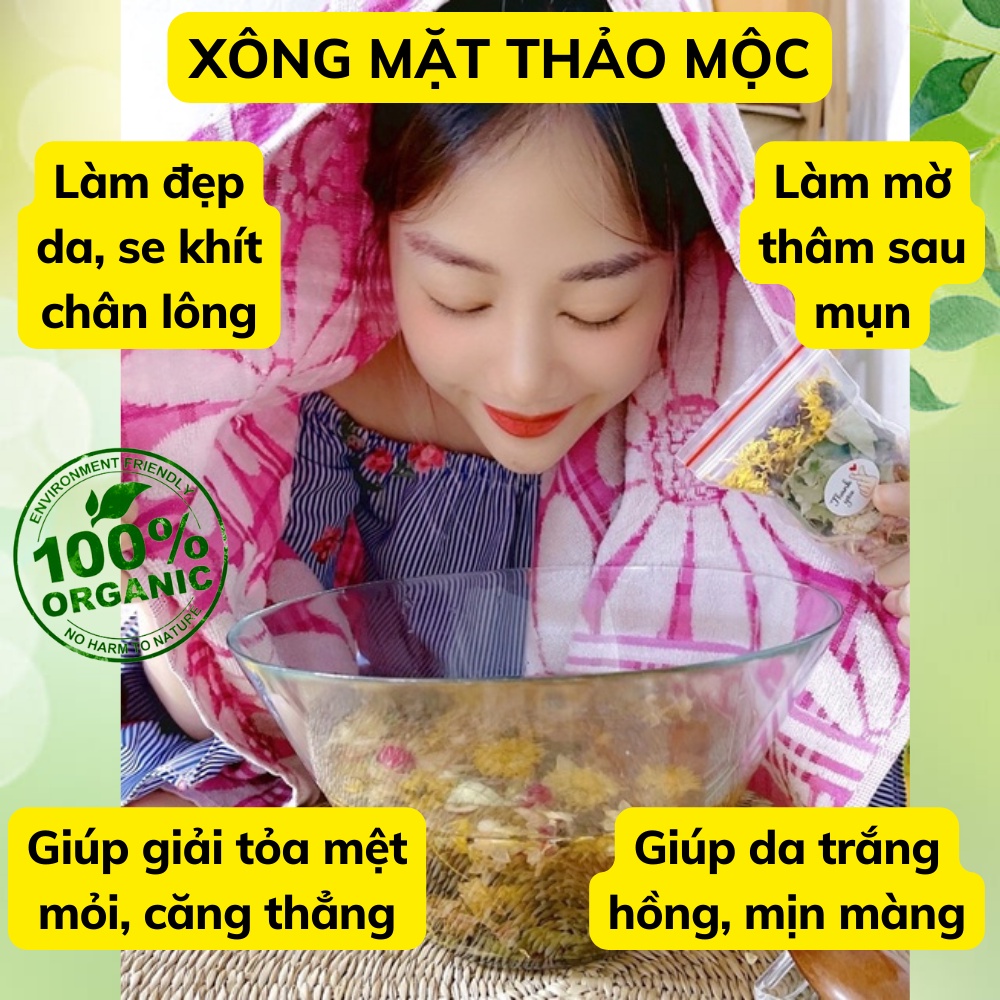 Lá Xông Mặt Thảo Dược , Xông Mặt Thảo Mộc Giúp Thanh Lọc, Ngừa Mụn, Sáng Da, Se Khít - AV37