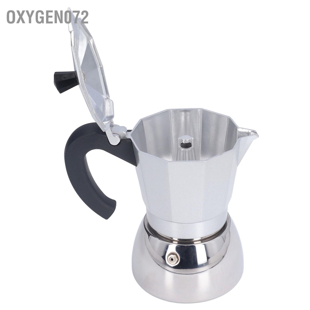 Oxygen072 Phin Pha Cà Phê Cỡ Lớn Moka Pot , Bình Pha Cafe Cao Cấp, Sang Trọng - Stovetop 6 cốc