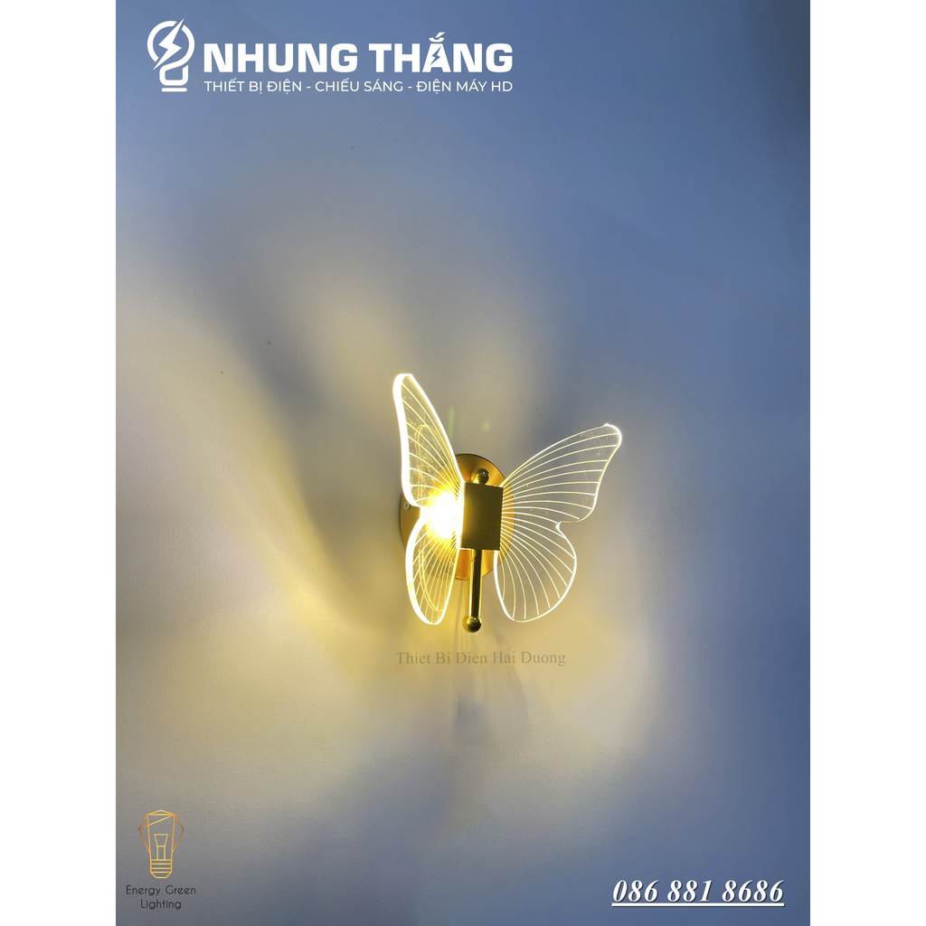 Đèn Tường LED Hình Con Bướm DT-279 Decor Vintage - 3 Chế Độ Ánh Sáng - Trang Trí Trong Nhà , Cầu Thang , Hành Lang