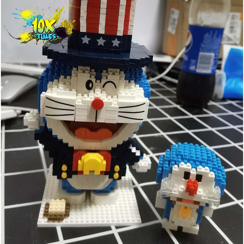 (10cm) Lego 3D doraemon, hoạt hình doremon, nobita dễ thương, chaien, xeko, doremi, quà tặng sinh nhật, quà tặng bạn gái