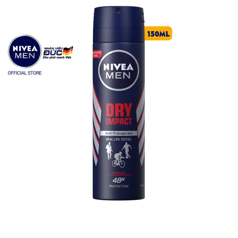 Xịt ngăn mùi Nivea Men khô thoáng 150ml - 81602 (bao bì mới)